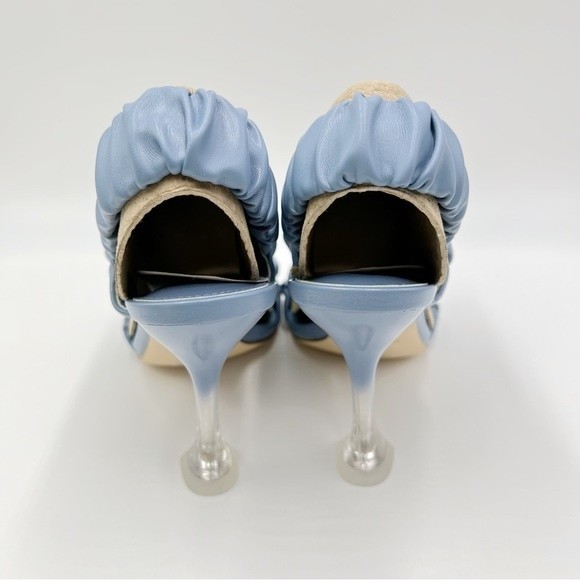 Nine West Womens Size 6 Light Blue Faux Vegan Leather Barbie Sandals Heels Shoes - Picture 7 of 16